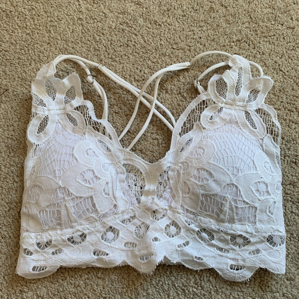 lace bralette white
